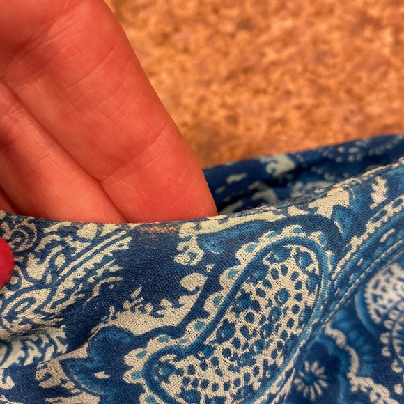 Mix Nouveau Blue Paisley Lined Dress Size Small - Picture 10 of 16